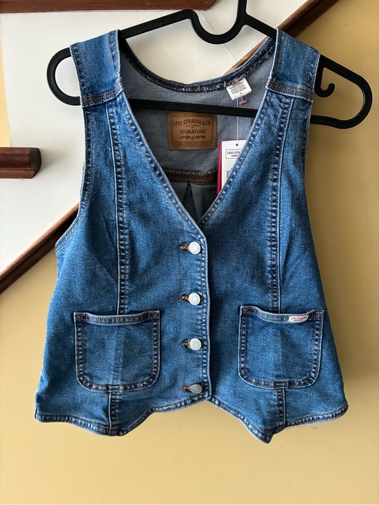 Levi's Jackets & Blazers - Levi's Blue Denim Vest with Contrast Stitching